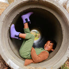 Buy Merry People - Bobbi Kids Gumboot - Lavender & Navy by Merry People - at Hamish + Grace