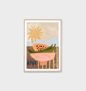 Buy Middle of Nowhere - Papaya Sunrise Blue Print by Middle of Nowhere - at Hamish + Grace