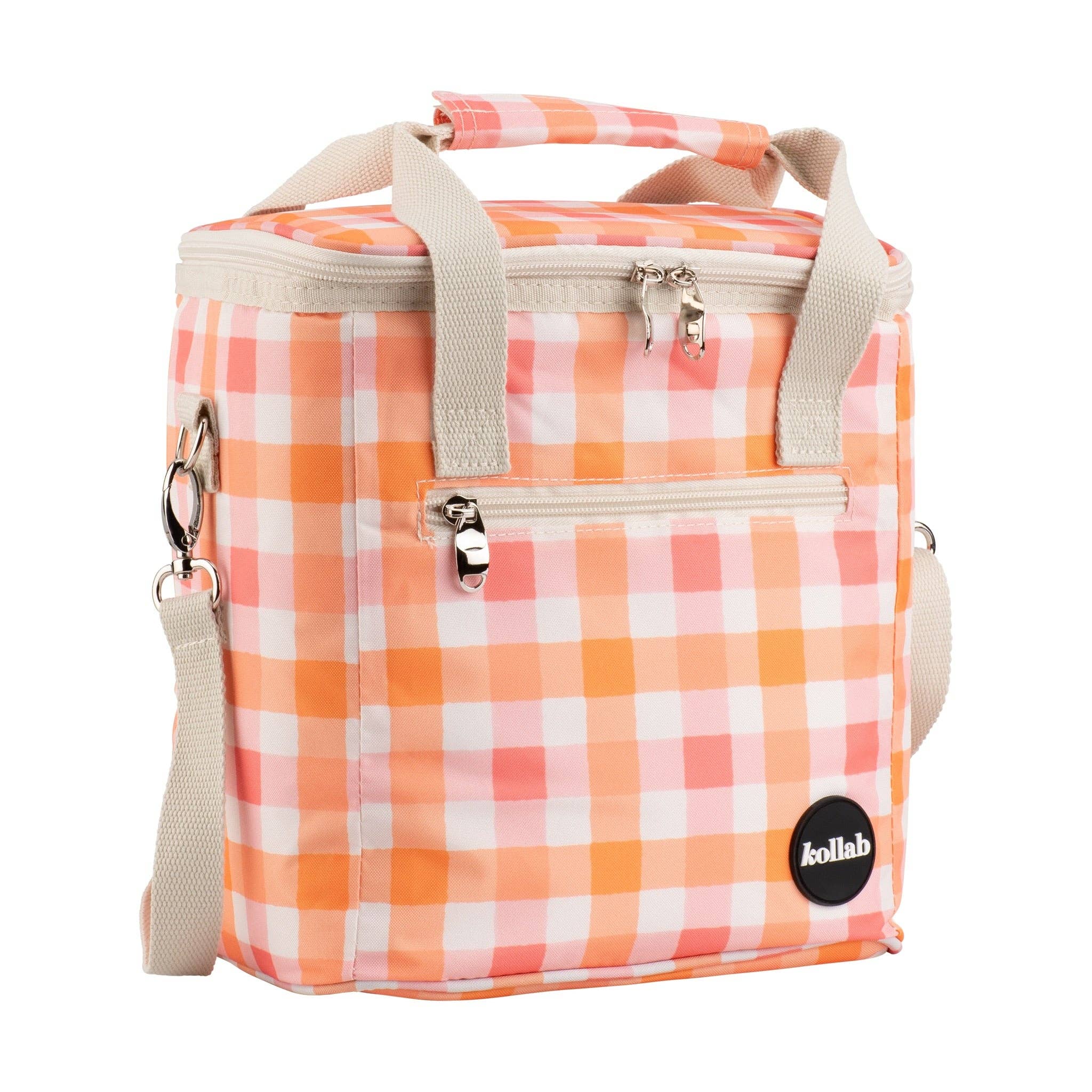 Buy Mini Cooler Watermelon Peach Check by Kollab - at Hamish & Grace