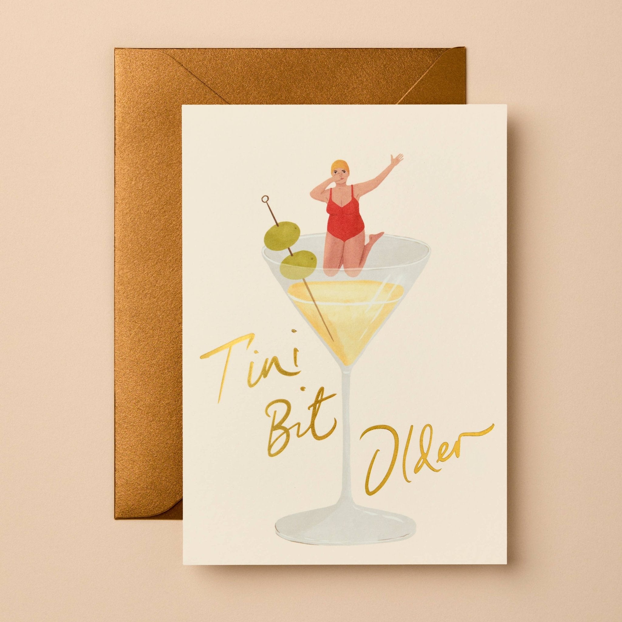 Buy Minimal Gold Foil Birthday Card | Modern Sustainable Style by Gabrielle & Celine Greeting Cards Australia - at Hamish + Grace