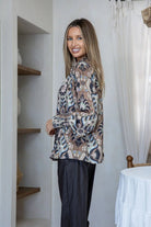 Buy Miss Marlow - Barcelona Shirred Cuff Blouse - Chocolate by Miss Marlow - at Hamish + Grace