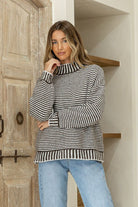 Buy Miss Marlow - Billie Stripe Knit - Chocolate by Miss Marlow - at Hamish + Grace