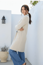 Buy Miss Marlow - Blanket Stitch Coatigan - Latte by Miss Marlow - at Hamish + Grace
