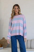 Buy Miss Marlow - Brady Bunch Knit - Pink/Blue by Miss Marlow - at Hamish + Grace
