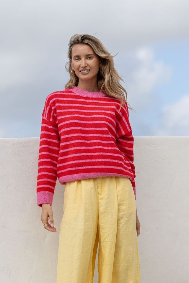 Buy Miss Marlow - Miss Marlow Zara Stripe - Red/Pink by Miss Marlow - at Hamish + Grace