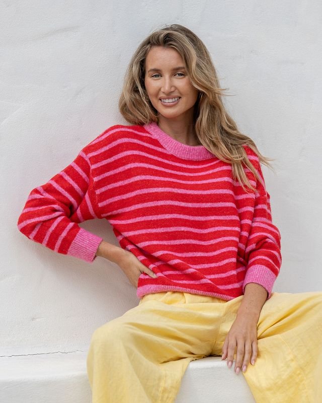 Buy Miss Marlow - Miss Marlow Zara Stripe - Red/Pink by Miss Marlow - at Hamish + Grace