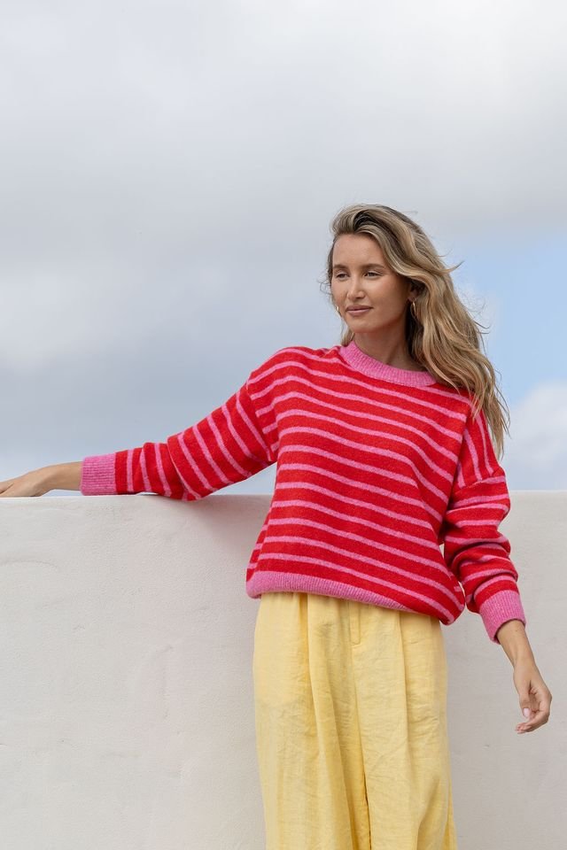 Buy Miss Marlow - Miss Marlow Zara Stripe - Red/Pink by Miss Marlow - at Hamish + Grace