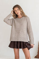 Buy Miss Marlow - Side Split Canyon Knit - Warm Beige by Miss Marlow - at Hamish + Grace