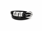 Buy Molten Silver Loop Belt – Black by Aelia - at Hamish + Grace