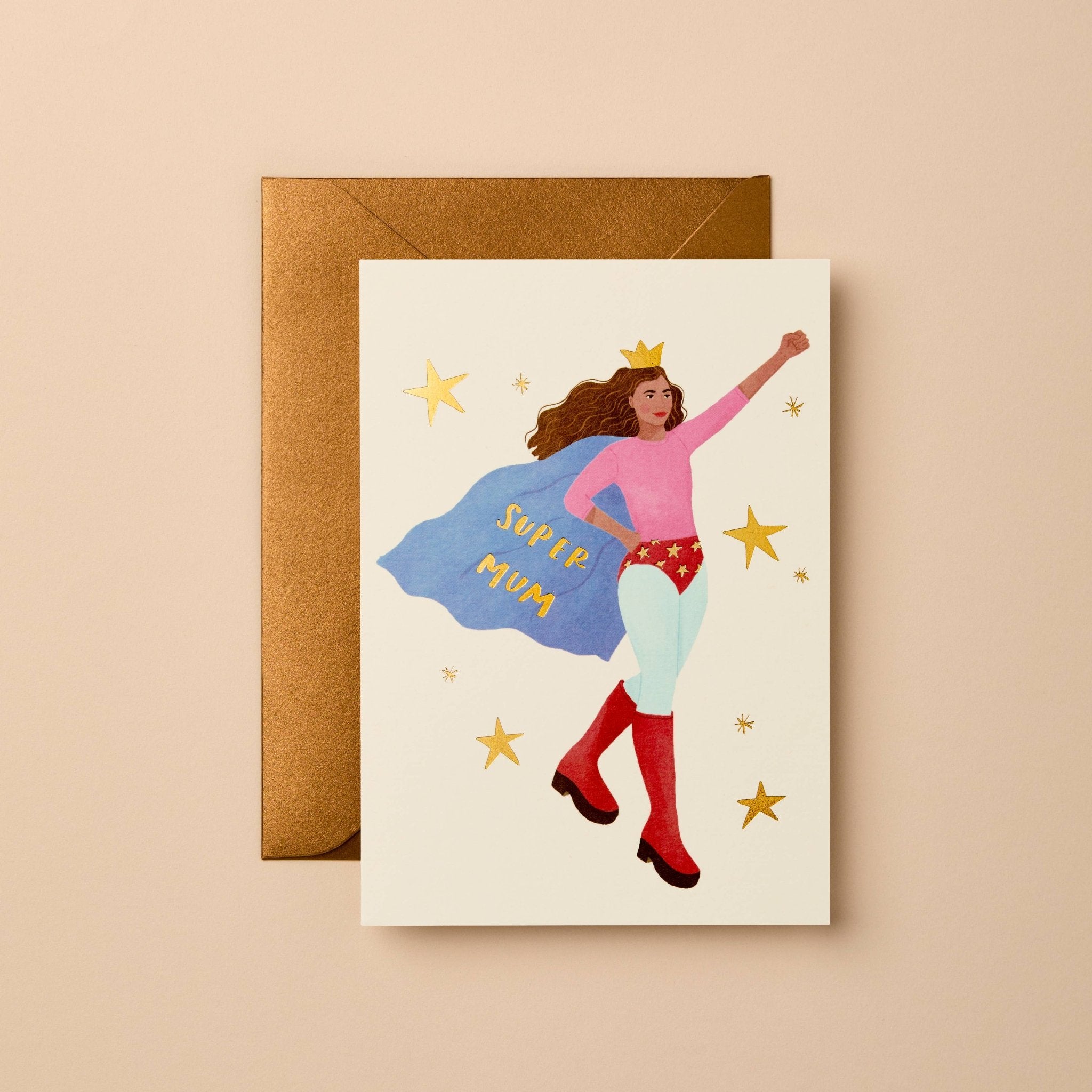 Buy Mother’s Day Card | Super Mum | Foil Finish, Eco - Friendly | Blank Inside by Gabrielle & Celine Greeting Cards Australia - at Hamish + Grace