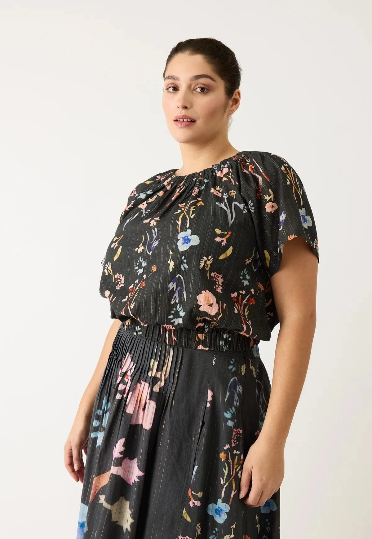 Buy Nancybird - Daphne Top - Watercolour Charcoal by Nancybird - at Hamish + Grace