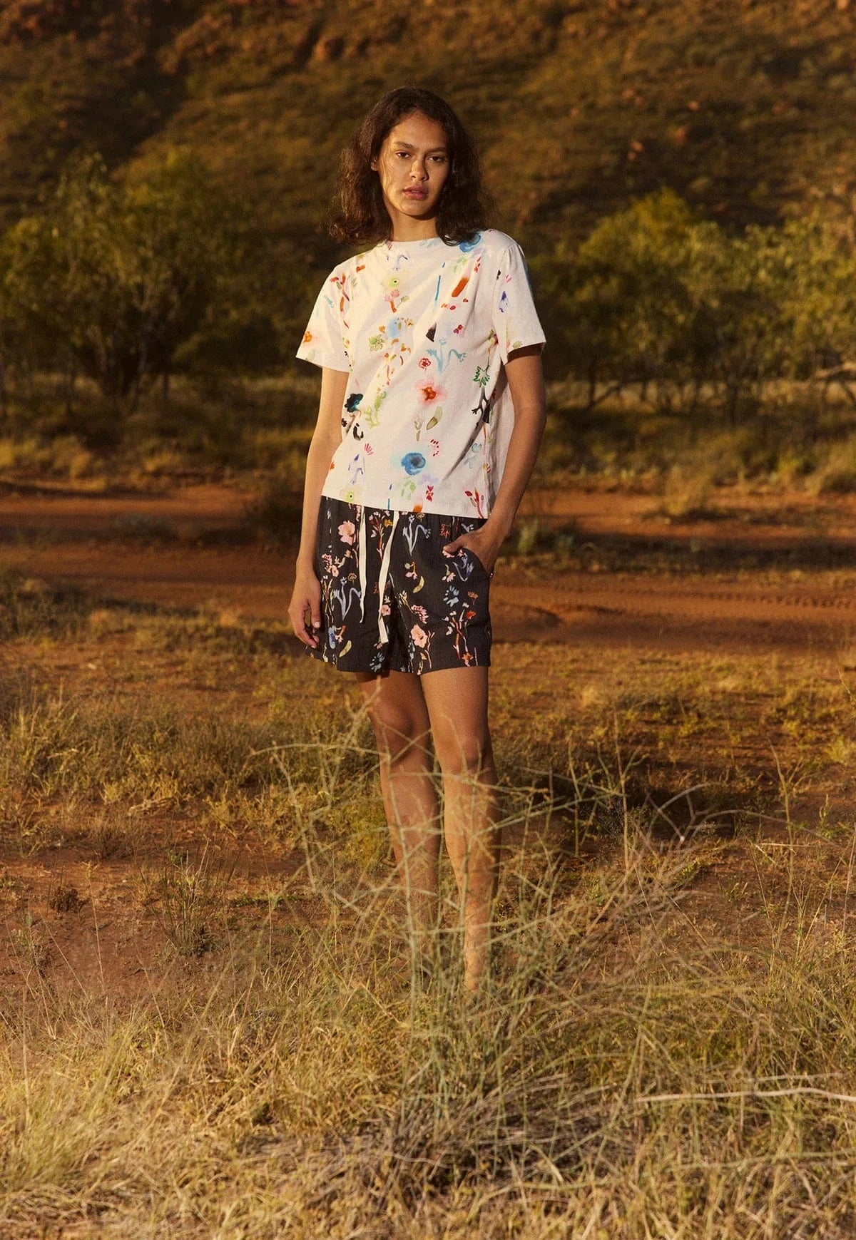 Nancybird Fashion Nancybird - Apollo Tee - Watercolour Cream