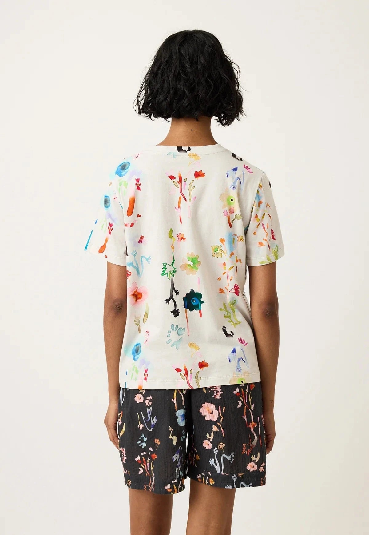 Nancybird Fashion Nancybird - Apollo Tee - Watercolour Cream