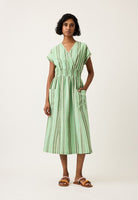 Buy Nancybird - Hana Wrap Dress - Green Stripe by Nancybird - at Hamish + Grace