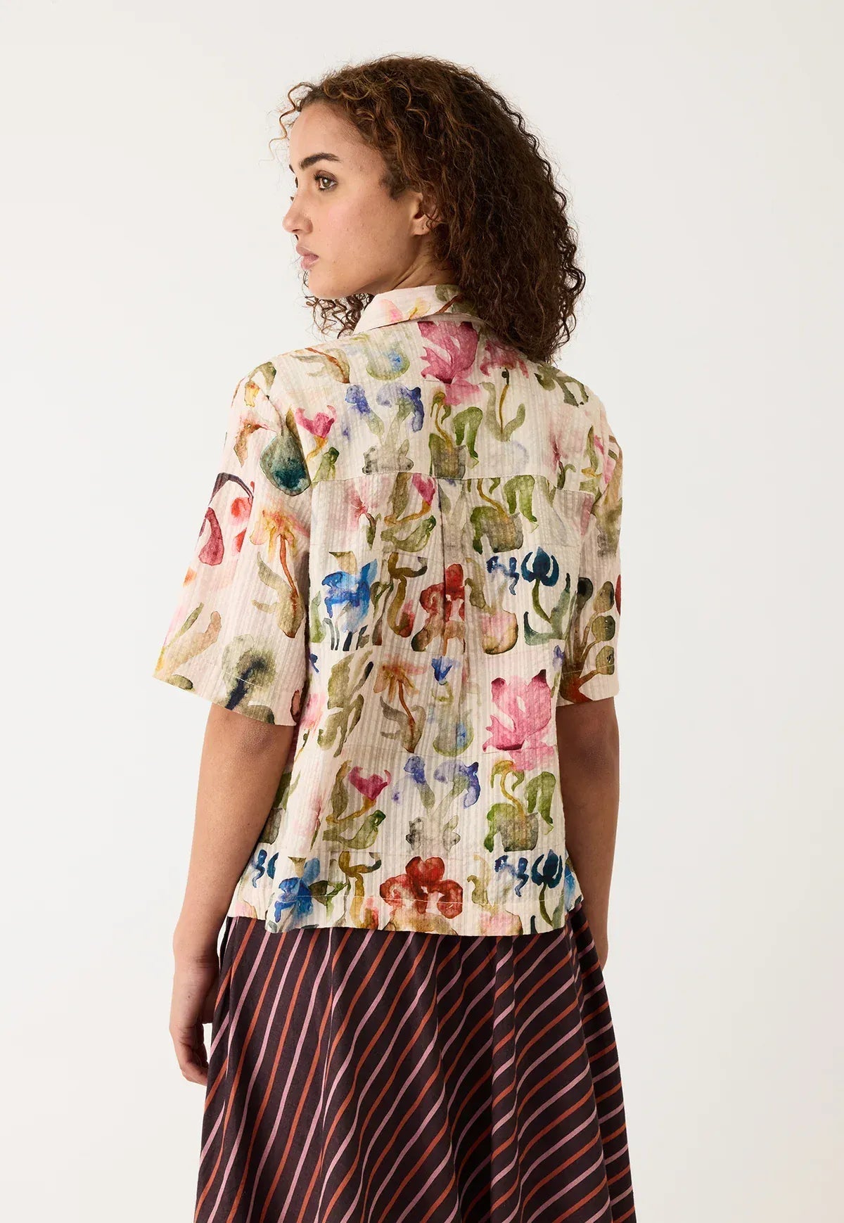 Buy Nancybird - Summer Shirt - Watercolour Collage by Nancybird - at Hamish + Grace