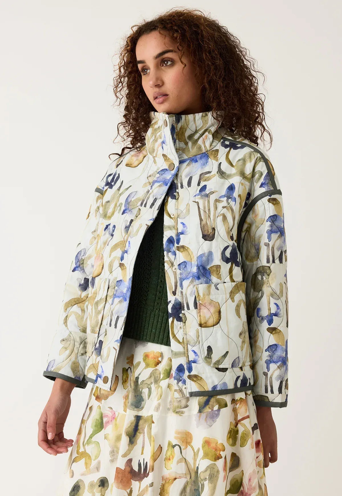 Buy Nancybird - Suri Jacket - Blue Watercolour by Nancybird - at Hamish + Grace