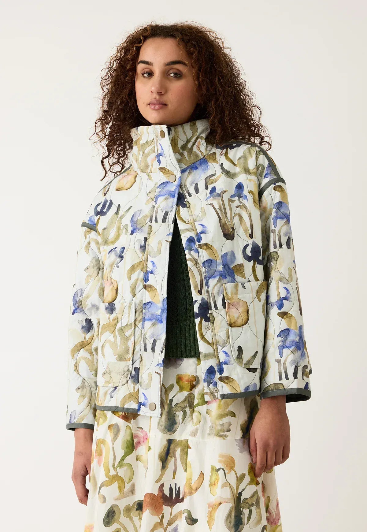 Buy Nancybird - Suri Jacket - Blue Watercolour by Nancybird - at Hamish + Grace