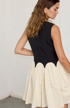 Buy Never Fully Dressed - Black and Cream Mini Monika Dress by Never Fully Dressed - at Hamish & Grace