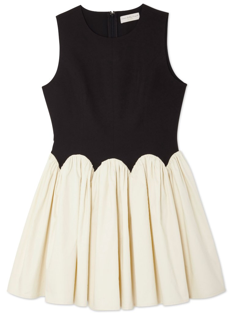 Buy Never Fully Dressed - Black and Cream Mini Monika Dress by Never Fully Dressed - at Hamish & Grace