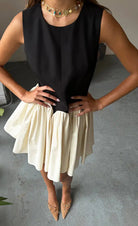 Buy Never Fully Dressed - Black and Cream Mini Monika Dress by Never Fully Dressed - at Hamish & Grace