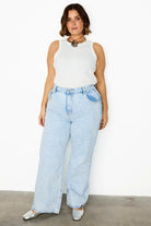 Buy Never Fully Dressed - Blue Scallop Detail Jeans by Never Fully Dressed - at Hamish & Grace