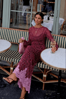 Buy Never Fully Dressed - Burgundy Deer Mesh Top by Never Fully Dressed - at Hamish + Grace