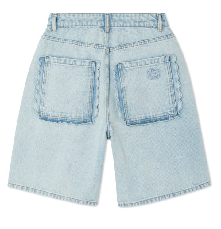 Buy Never Fully Dressed - Denim Scallop Pocket Long Shorts by Never Fully Dressed - at Hamish & Grace