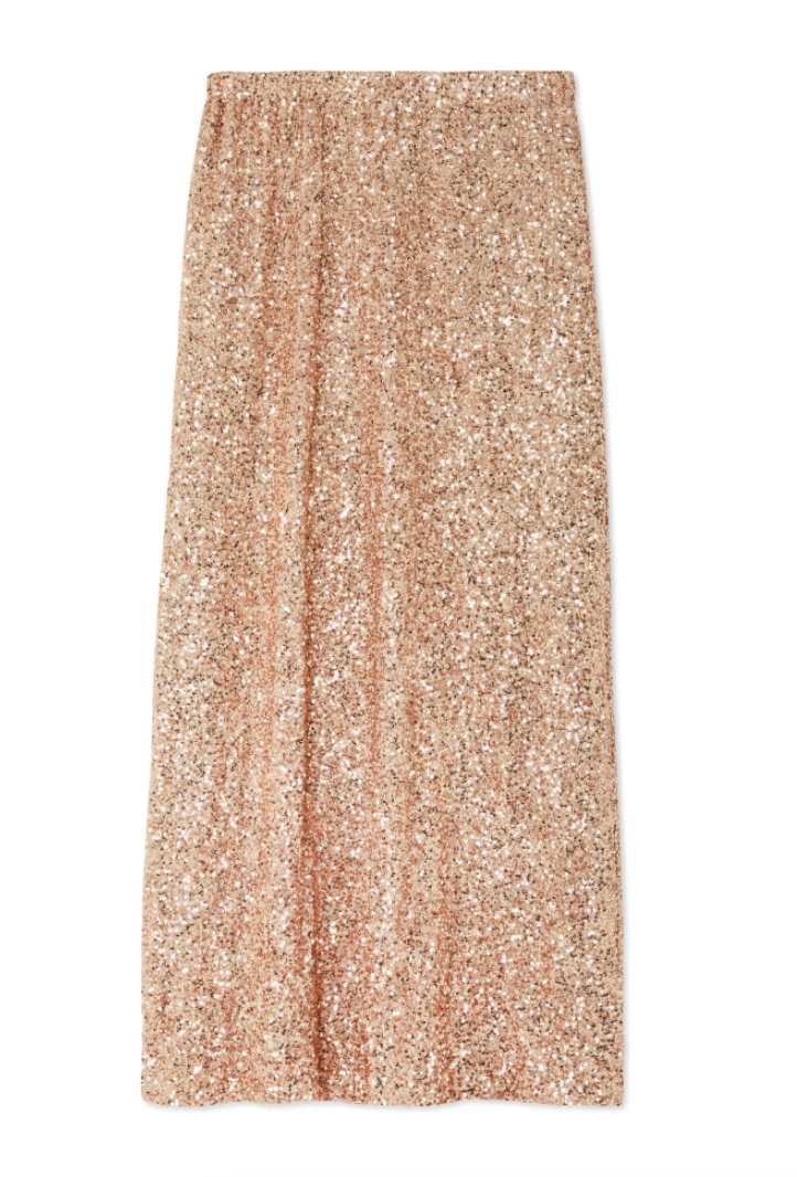 Buy Never Fully Dressed - Gold Sequin Dorris Skirt by Never Fully Dressed - at Hamish & Grace