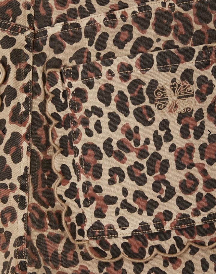 Buy Never Fully Dressed - Leopard Lucia Scallop Pocket Long Shorts by Never Fully Dressed - at Hamish & Grace