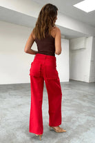 Buy Never Fully Dressed - Red Denim Scollop Jeans by Never Fully Dressed - at Hamish & Grace