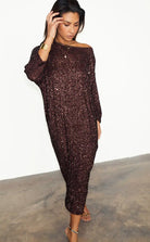 Buy Never Fully Dresses - Chocolate Sequin Jem Dress by Never Fully Dressed - at Hamish & Grace