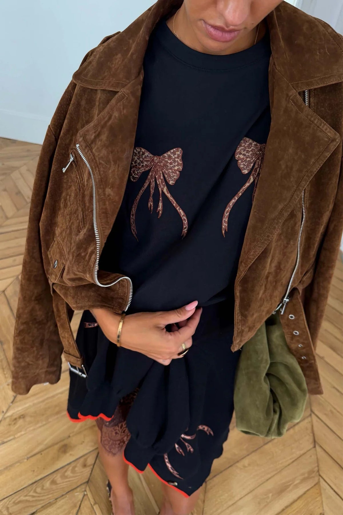 Buy NFD - Black Leopard Bow T-Shirt by Never Fully Dressed - at Hamish + Grace