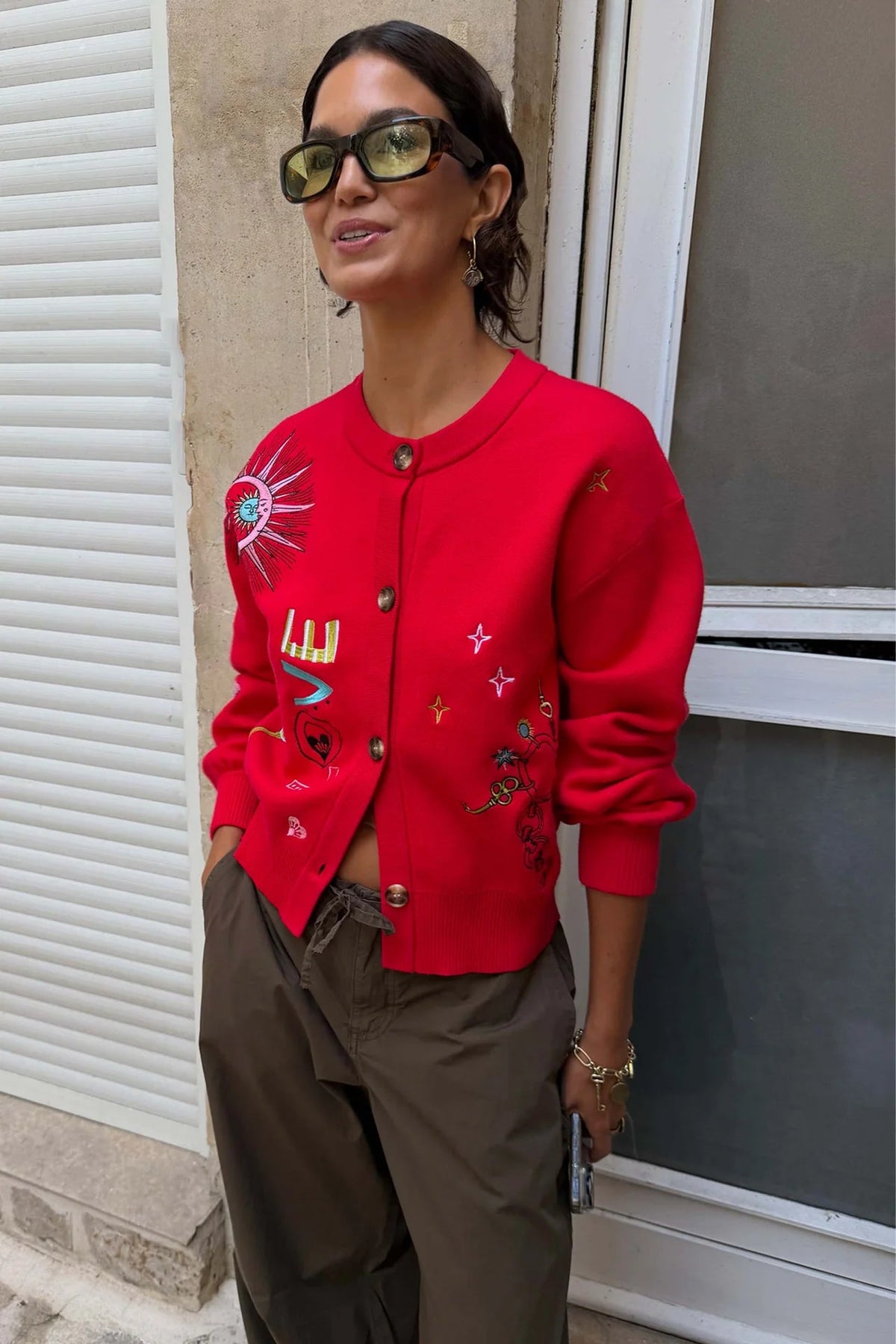 Buy NFD - Red Amore Forrest Cardigan by Never Fully Dressed - at Hamish + Grace