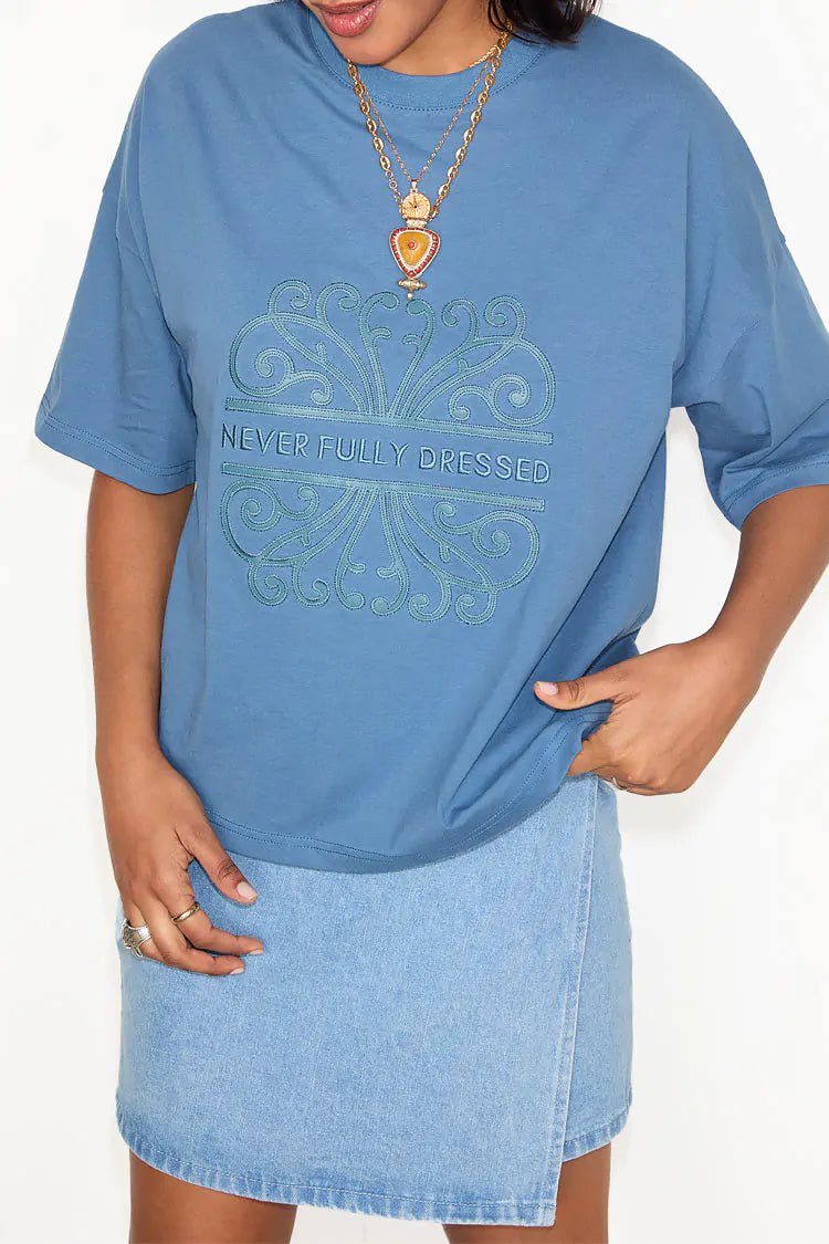 Buy NFD - Washed Blue NFD T-Shirt by Never Fully Dressed - at Hamish & Grace