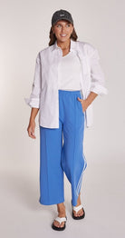 Buy Noah Cropped Wide Pant - Blue PREORDER by Feather & Noise - at Hamish & Grace