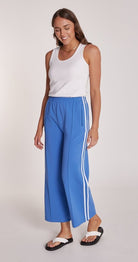 Buy Noah Cropped Wide Pant - Blue PREORDER by Feather & Noise - at Hamish & Grace