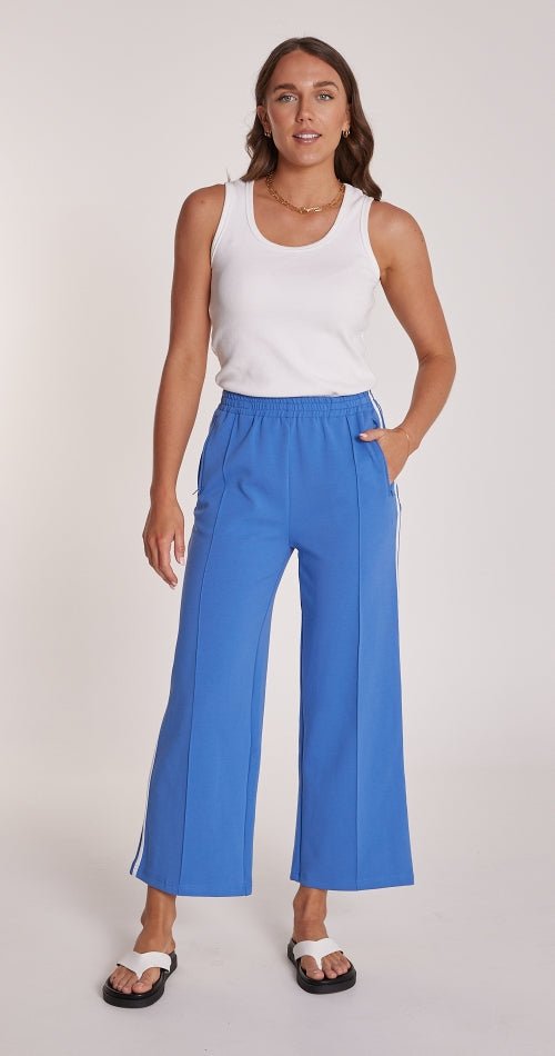 Buy Noah Cropped Wide Pant - Blue PREORDER by Feather & Noise - at Hamish & Grace