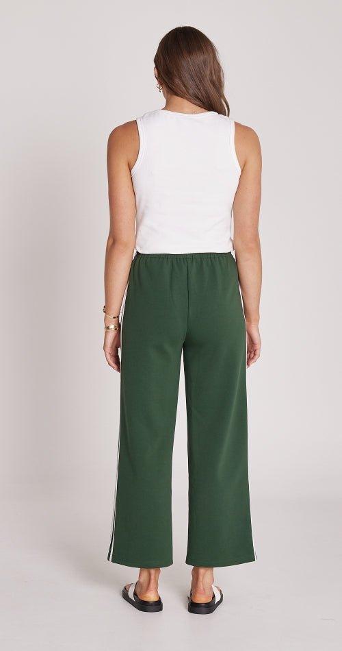 Buy Noah Cropped Wide Pant - Green by Feather & Noise - at Hamish & Grace