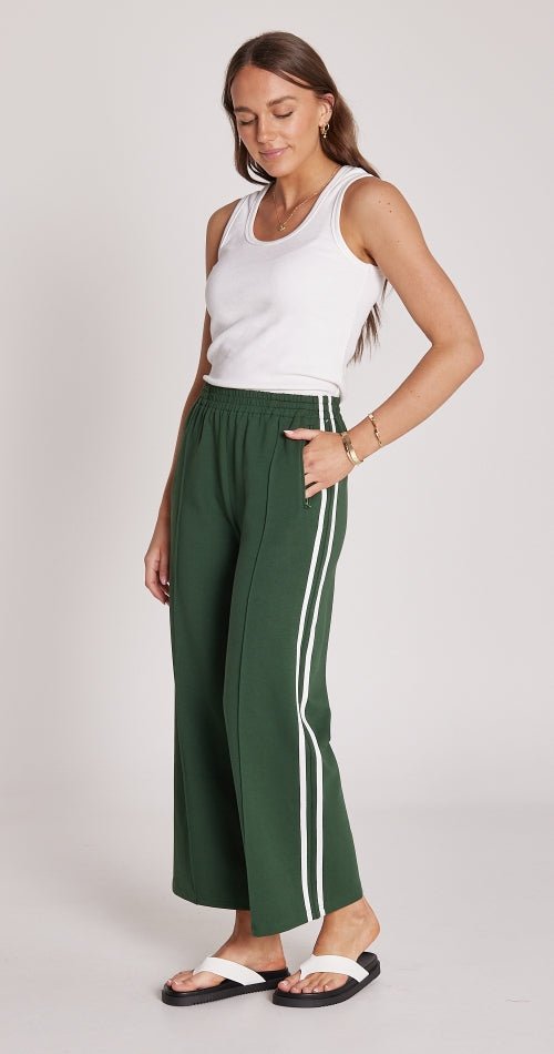 Buy Noah Cropped Wide Pant - Green by Feather & Noise - at Hamish & Grace