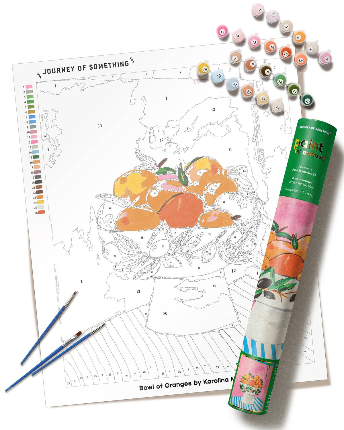 Buy Paint by Numbers - Bowl of Oranges by Journey Of Something AU & EU - at Hamish + Grace