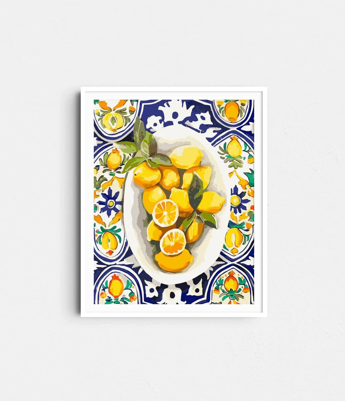 Paint Like Frida Homeware Paint by Numbers Kit - Amalfi Lemons (Rolled)