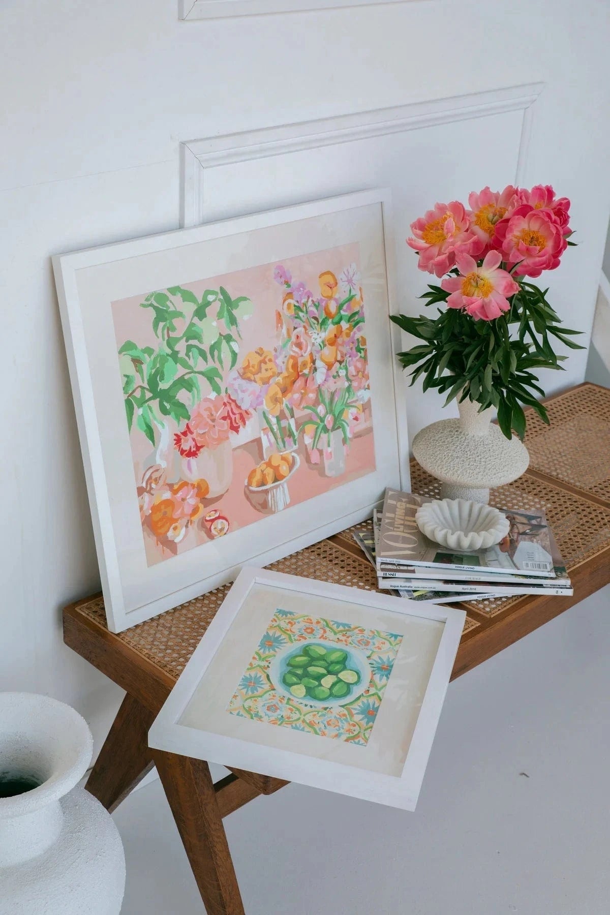 Paint Like Frida Homeware Paint by Numbers Kit Birthday Flowers (Rolled)