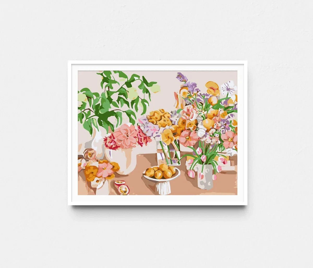 Paint Like Frida Homeware Paint by Numbers Kit Birthday Flowers (Rolled)