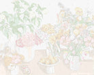 Paint Like Frida Homeware Paint by Numbers Kit Birthday Flowers (Rolled)