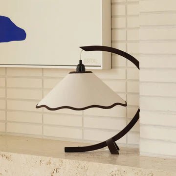 Buy Paola and Joy - Kira Table Lamp - Walnut and Cream by Paola & Joy - at Hamish & Grace