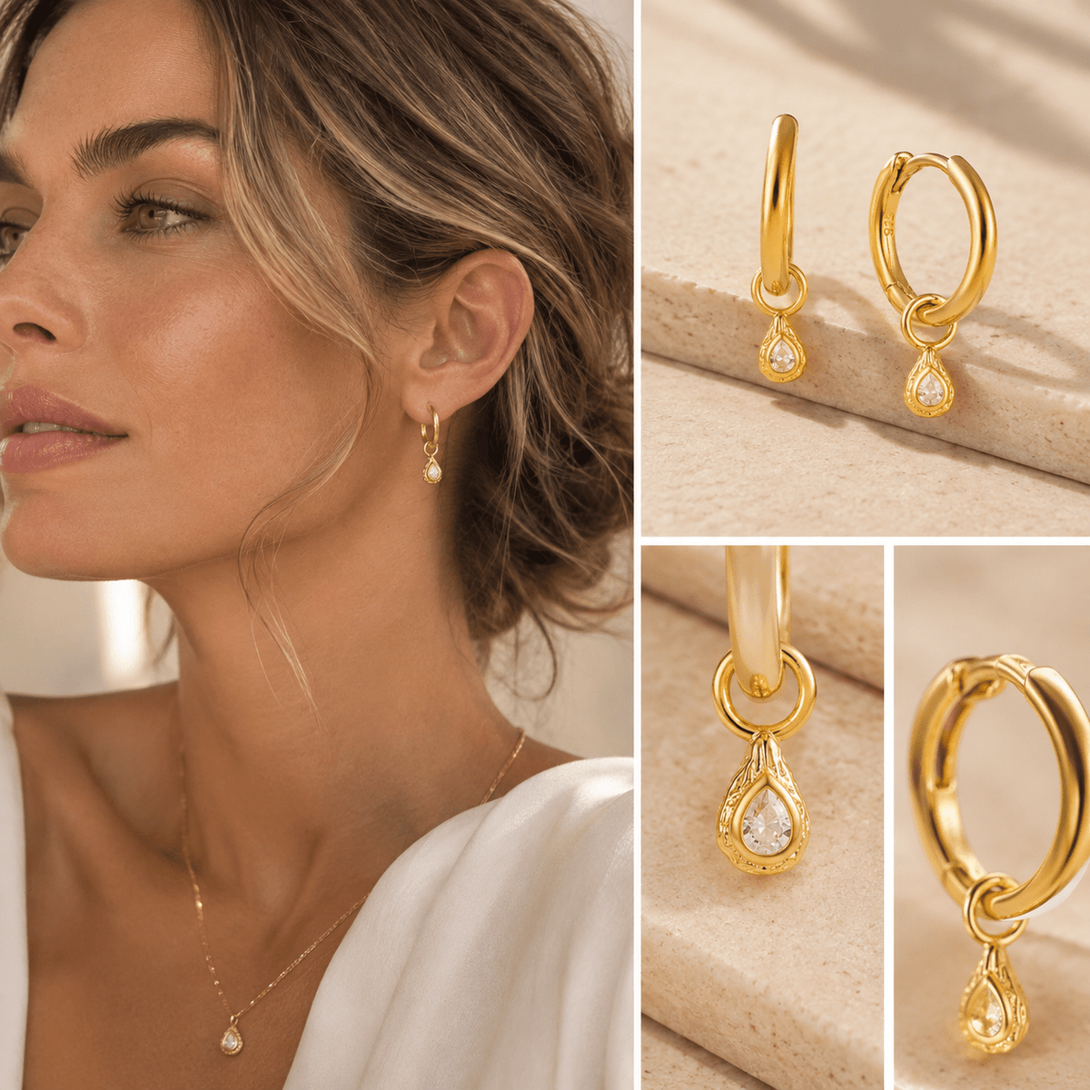 Buy Petite Teardrop Earring - 14ct Gold by Hamish + Grace - at Hamish + Grace
