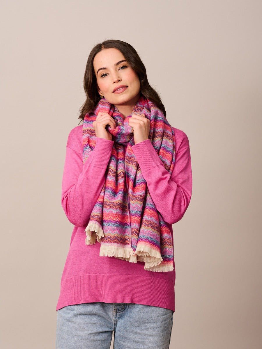 Buy Pink Rosita Scarf by Tiger Tree - at Hamish & Grace