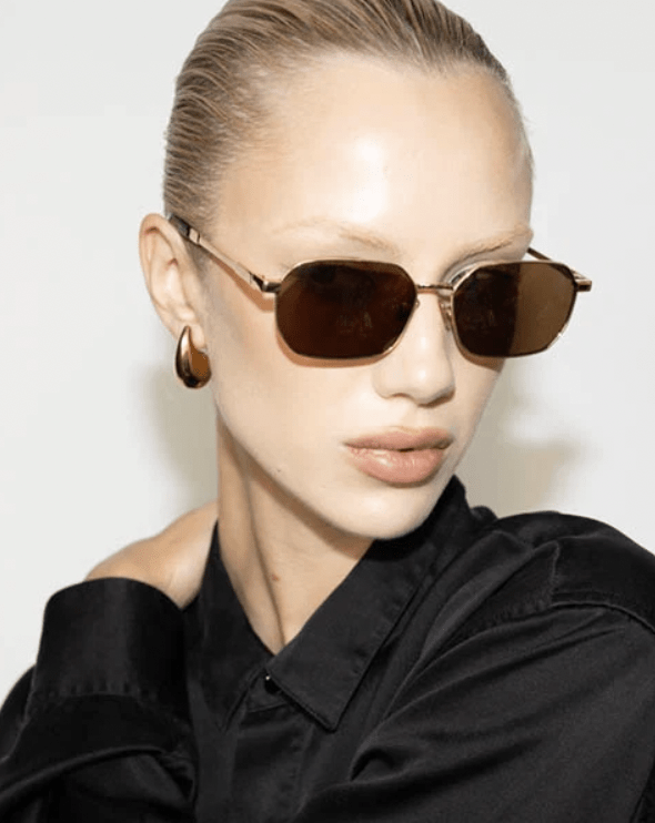 Buy Reality Eyewear - Limelight - Gold Brown by Reality Eyewear - at Hamish + Grace