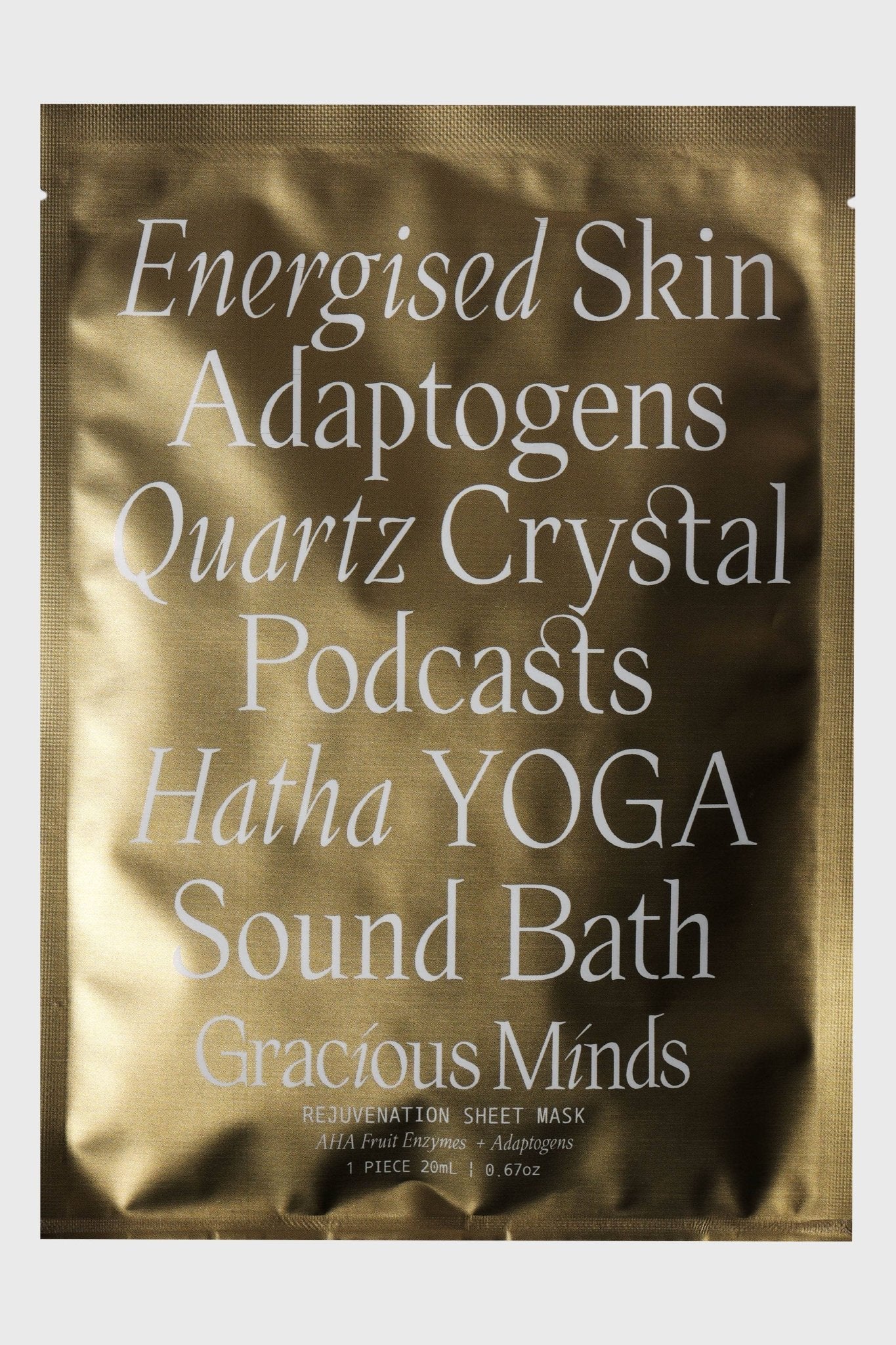 Buy Rejuvenation Gold Sheet Mask by Gracious Minds - at Hamish + Grace