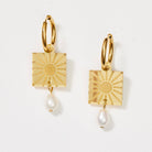 Buy Rise + Pearl Earrings - Gold by Martha Jean - at Hamish & Grace